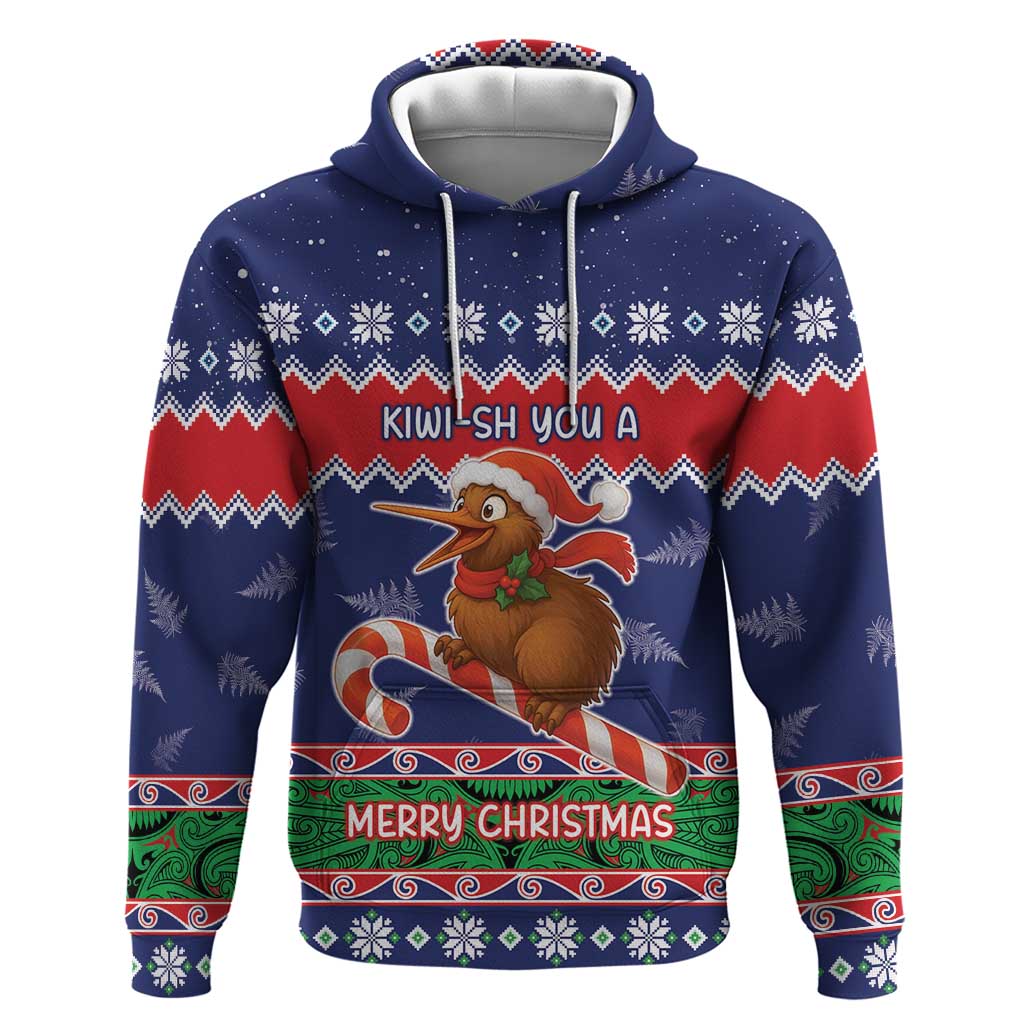 New Zealand Christmas Hoodie Kiwi-sh You A Merry Christmas - Polynesian Pride