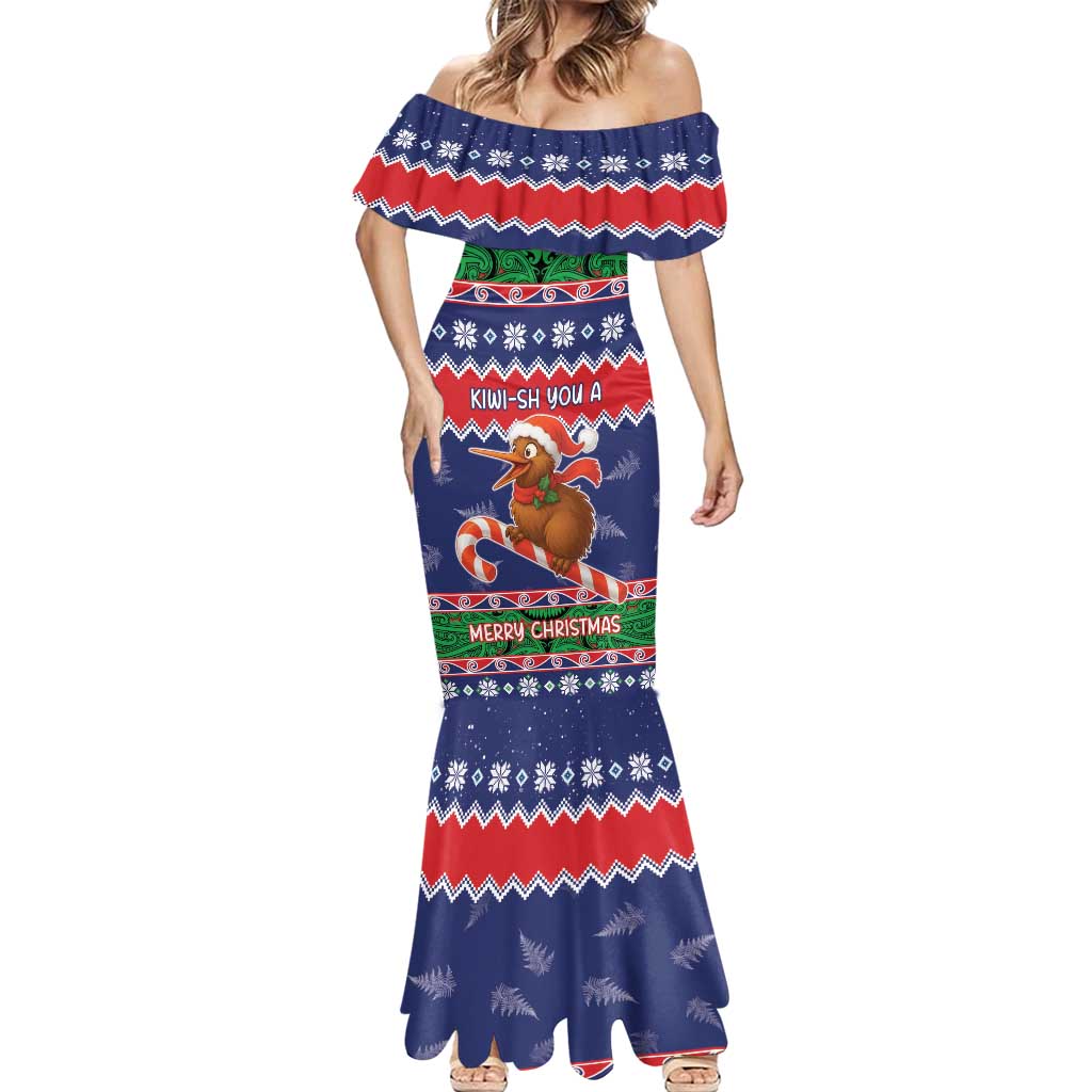 New Zealand Christmas Mermaid Dress Kiwi-sh You A Merry Christmas - Polynesian Pride
