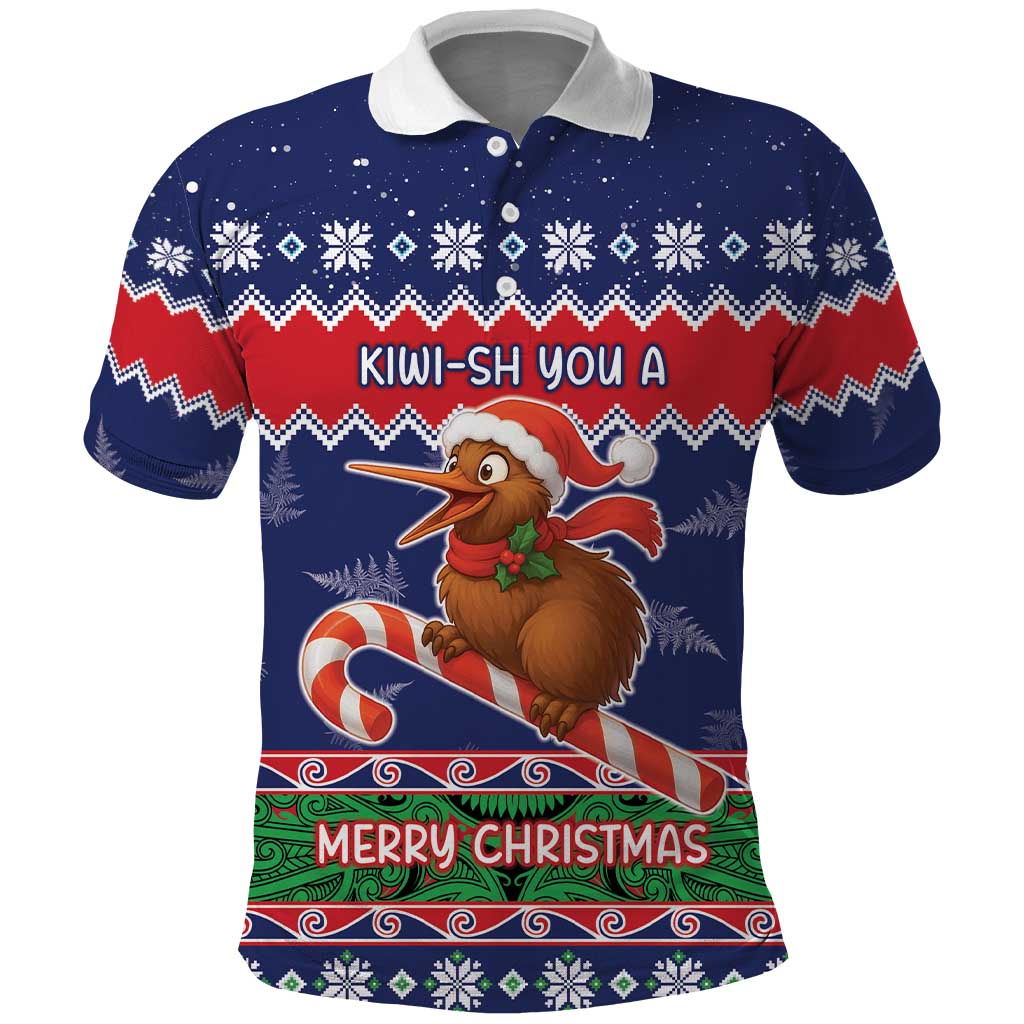 New Zealand Christmas Polo Shirt Kiwi-sh You A Merry Christmas - Polynesian Pride