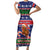 New Zealand Christmas Short Sleeve Bodycon Dress Kiwi-sh You A Merry Christmas - Polynesian Pride