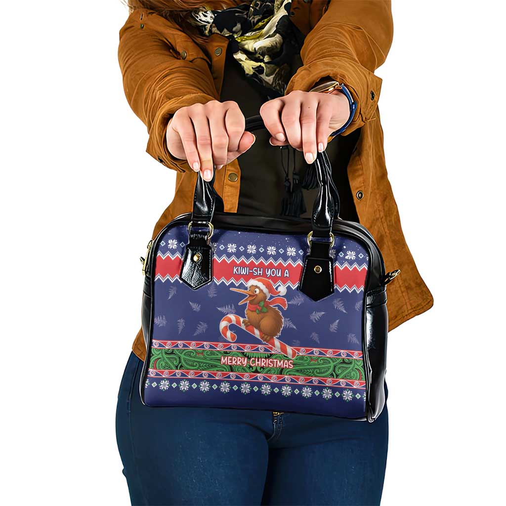 New Zealand Christmas Shoulder Handbag Kiwi-sh You A Merry Christmas - Polynesian Pride