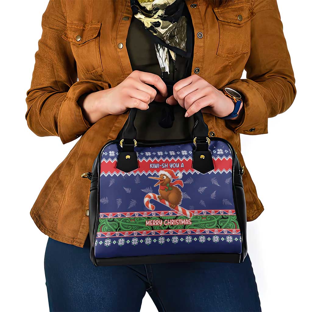 New Zealand Christmas Shoulder Handbag Kiwi-sh You A Merry Christmas - Polynesian Pride