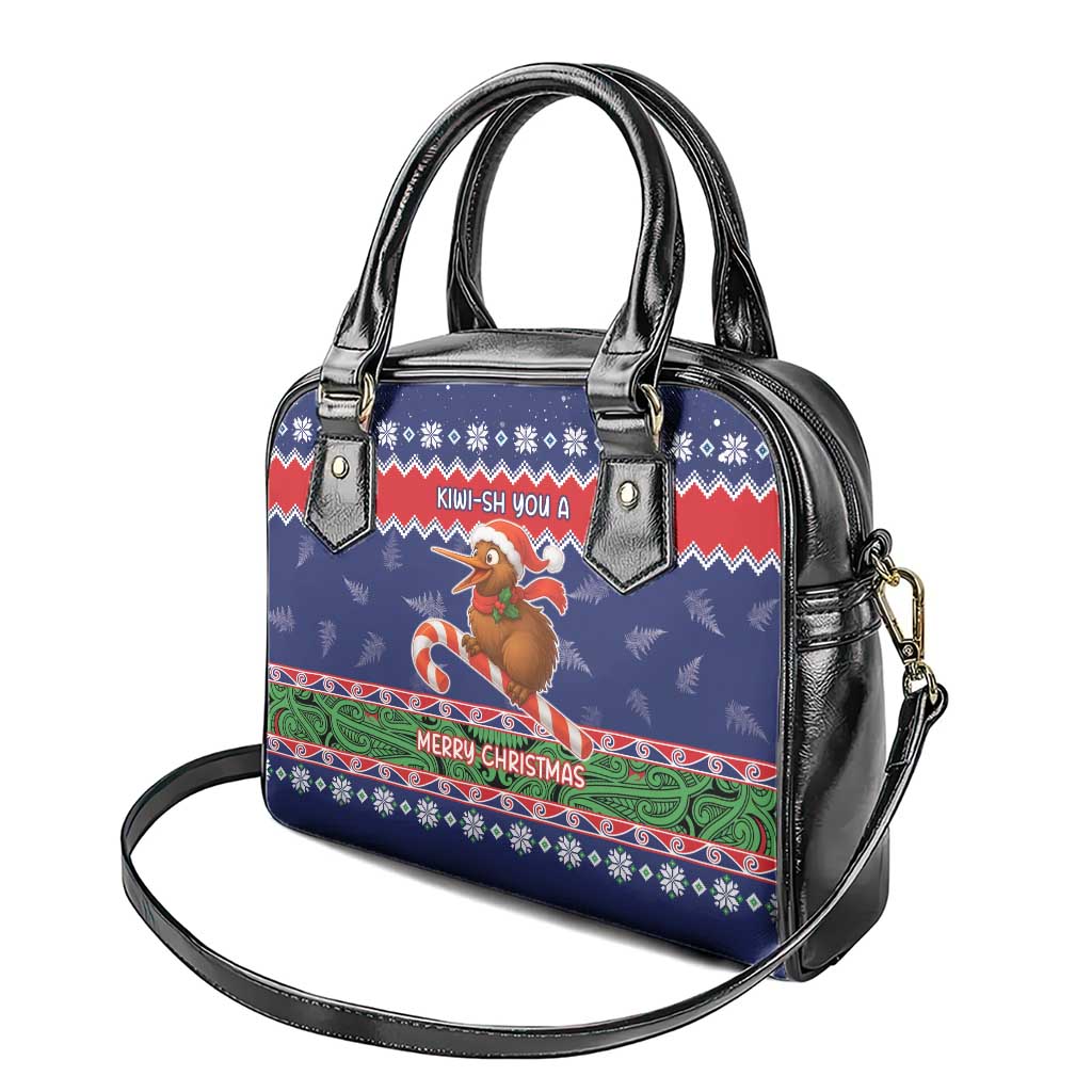 New Zealand Christmas Shoulder Handbag Kiwi-sh You A Merry Christmas - Polynesian Pride