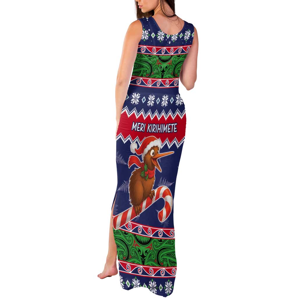 New Zealand Christmas Tank Maxi Dress Kiwi-sh You A Merry Christmas - Polynesian Pride