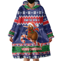 New Zealand Christmas Wearable Blanket Hoodie Kiwi-sh You A Merry Christmas - Polynesian Pride