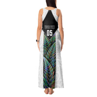 Custom New Zealand Fern Rugby Tank Maxi Dress World Cup 2023 Paua Shell Maori Pattern LT05 - Polynesian Pride