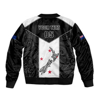 Custom New Zealand Player Rugby Bomber Jacket World Cup 2023 Maori Pattern LT05 - Polynesian Pride