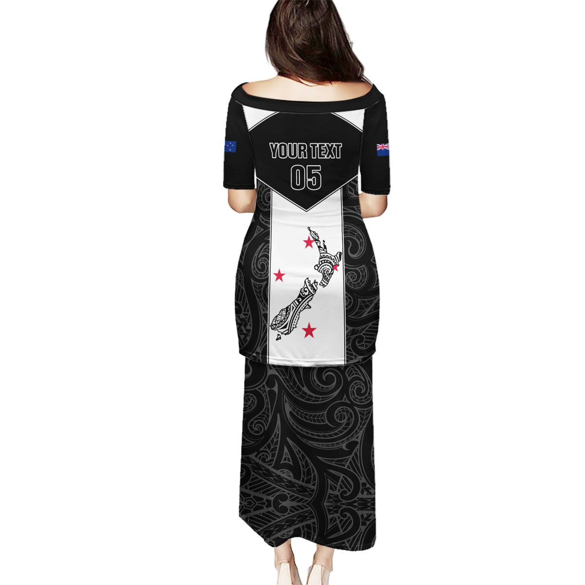 Custom New Zealand Player Rugby Puletasi World Cup 2023 Maori Pattern LT05 - Polynesian Pride