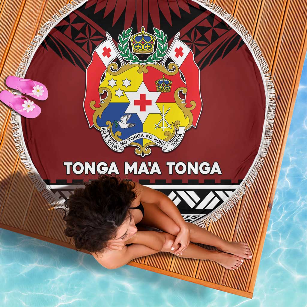 Tonga Constitution Day Beach Blanket Tongan Kupesi Ngatu Pattern