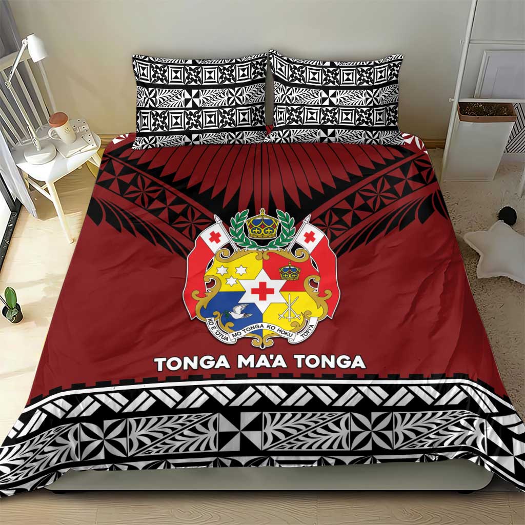 Tonga Constitution Day Bedding Set Tongan Kupesi Ngatu Pattern LT05 - Polynesian Pride