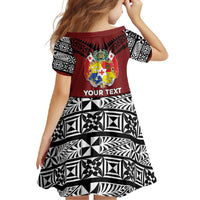 Personalised Tonga Constitution Day Family Matching Summer Maxi Dress and Hawaiian Shirt Tongan Kupesi Ngatu Pattern LT05 - Polynesian Pride