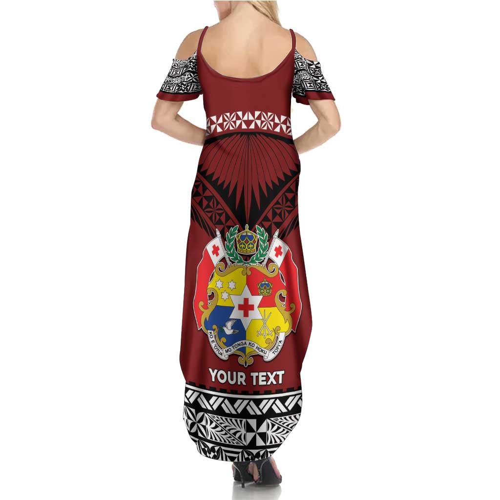 Personalised Tonga Constitution Day Family Matching Summer Maxi Dress and Hawaiian Shirt Tongan Kupesi Ngatu Pattern LT05 - Polynesian Pride