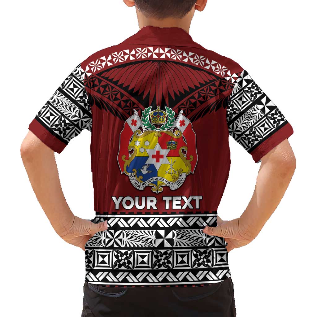 Personalised Tonga Constitution Day Kid Hawaiian Shirt Tongan Kupesi Ngatu Pattern LT05 - Polynesian Pride