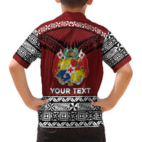 Personalised Tonga Constitution Day Kid Hawaiian Shirt Tongan Kupesi Ngatu Pattern LT05 - Polynesian Pride
