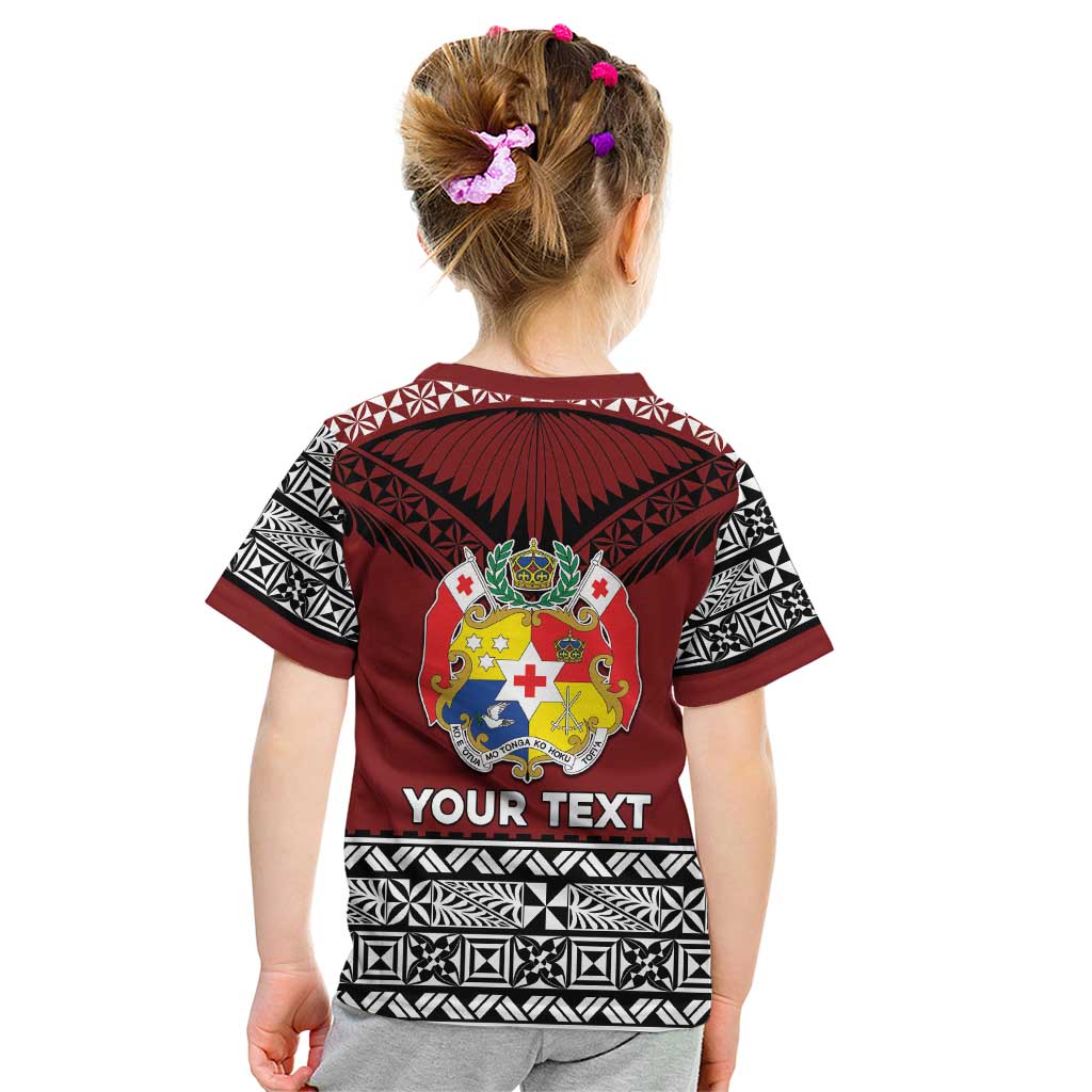 Personalised Tonga Constitution Day Kid T Shirt Tongan Kupesi Ngatu Pattern LT05 - Polynesian Pride