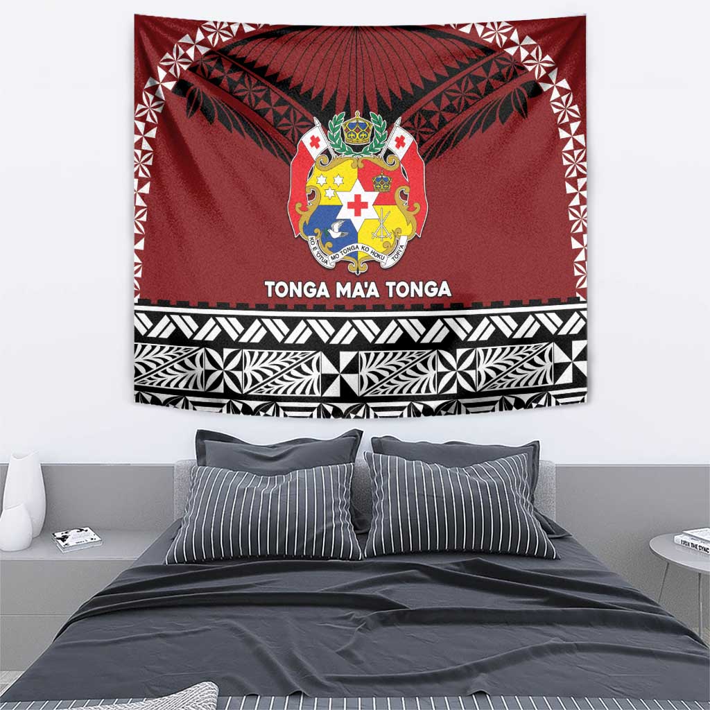 Tonga Constitution Day Tapestry Tongan Kupesi Ngatu Pattern LT05 - Polynesian Pride