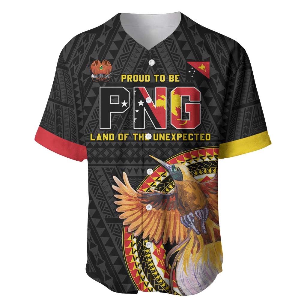 Papua New Guinea Tok Pisin Wik Baseball Jersey Land Of The Unexpected LT05 Black - Polynesian Pride