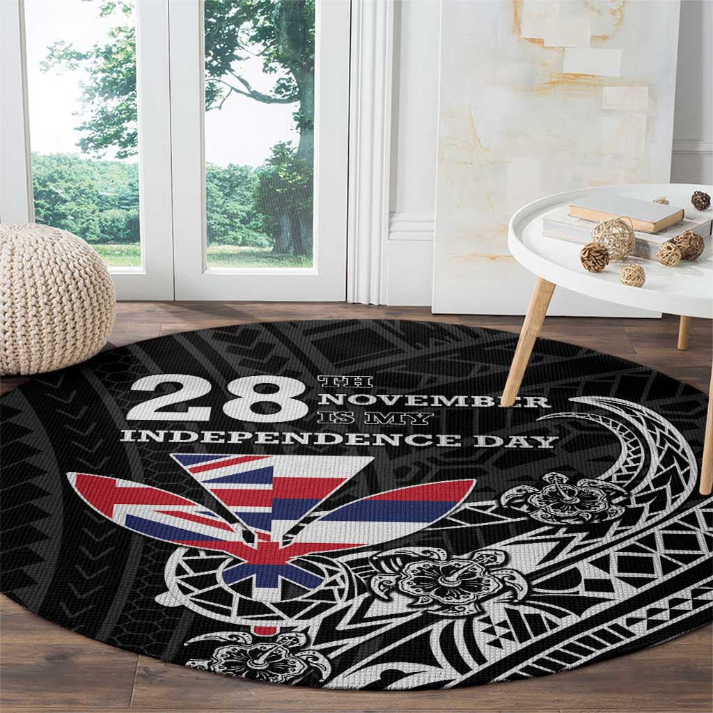 Hawaii November 28th Is My Independence Day Round Carpet LT05 - Polynesian Pride