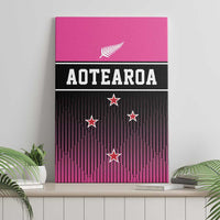 New Zealand Women Cricket Canvas Wall Art Pink Simple Style