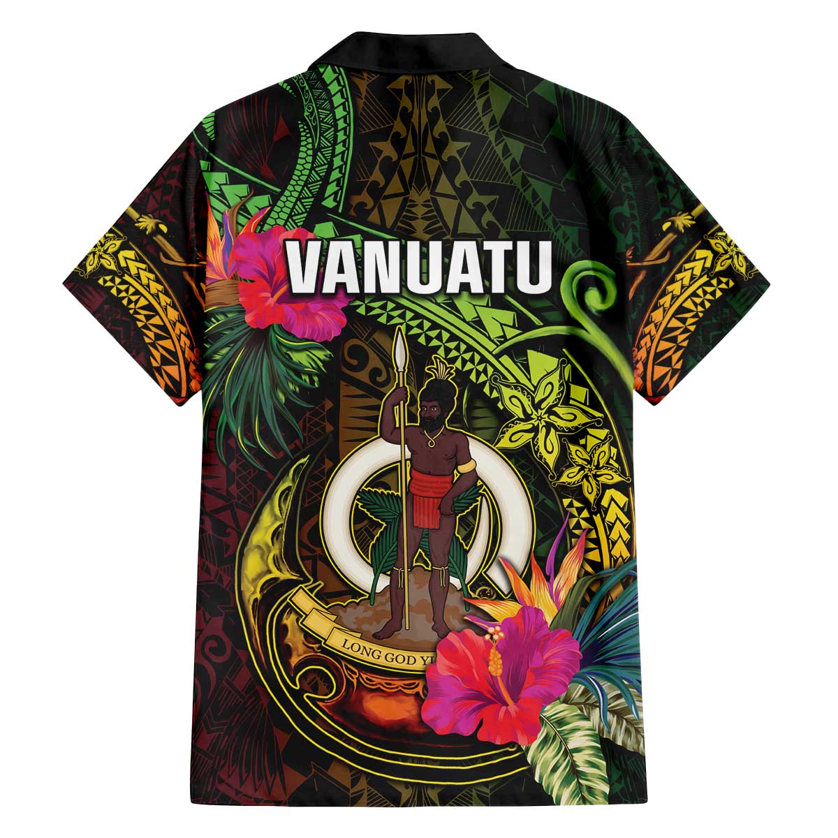 Vanuatu Family Matching Off The Shoulder Long Sleeve Dress and Hawaiian Shirt Be Strong Pray For Port Vila
