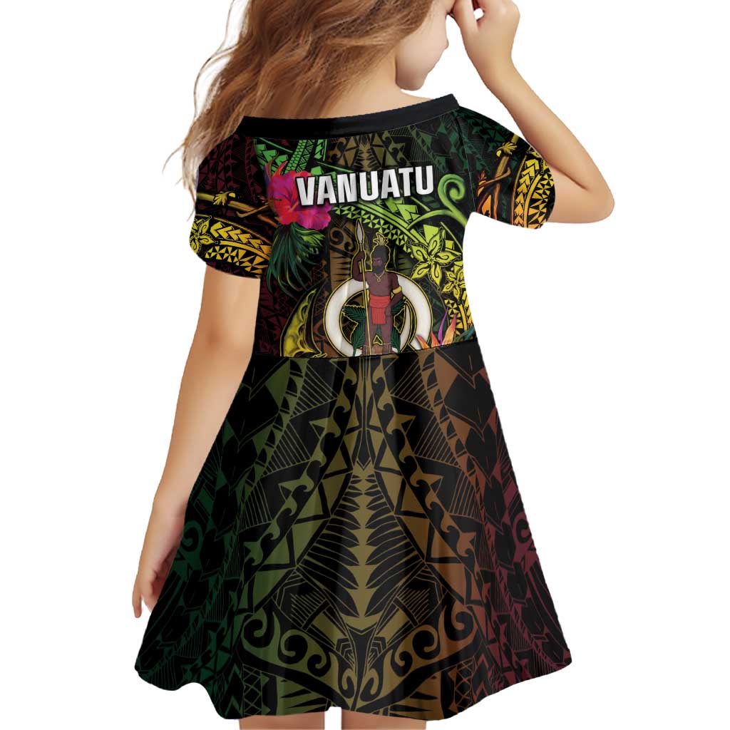 Vanuatu Family Matching Off Shoulder Short Dress and Hawaiian Shirt Be Strong Pray For Port Vila