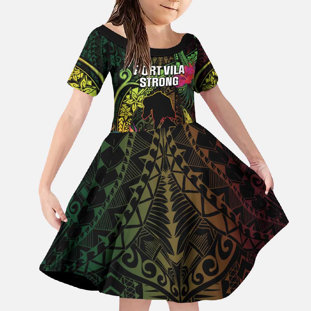 Vanuatu Family Matching Summer Maxi Dress and Hawaiian Shirt Be Strong Pray For Port Vila