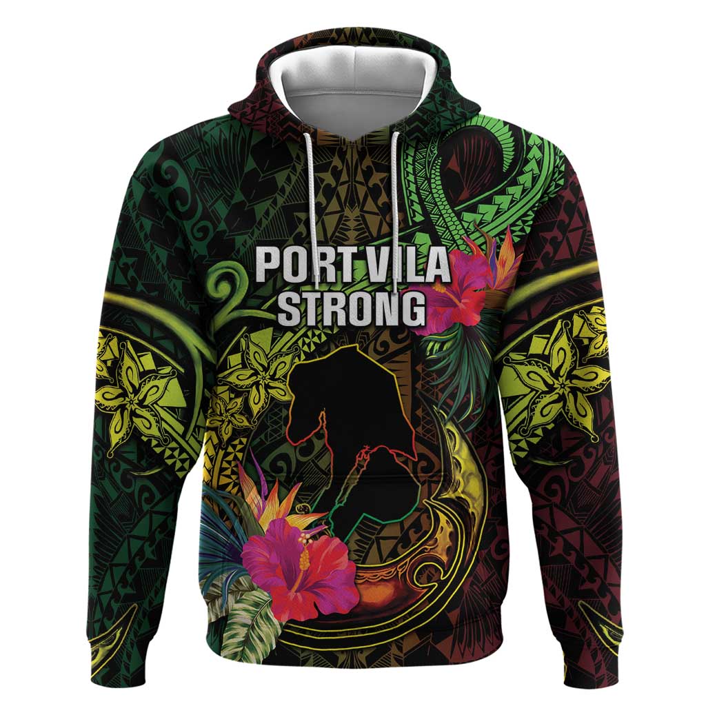 Vanuatu Zip Hoodie Be Strong Pray For Port Vila