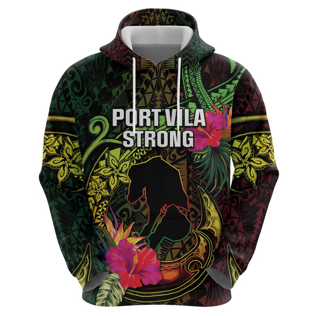 Vanuatu Zip Hoodie Be Strong Pray For Port Vila