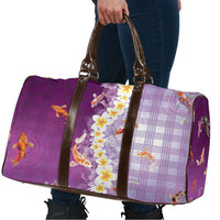 Hawaii And Japan Travel Bag Plumeria Lei With Koi Fish Purple LT05 - Polynesian Pride