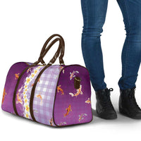 Hawaii And Japan Travel Bag Plumeria Lei With Koi Fish Purple LT05 - Polynesian Pride