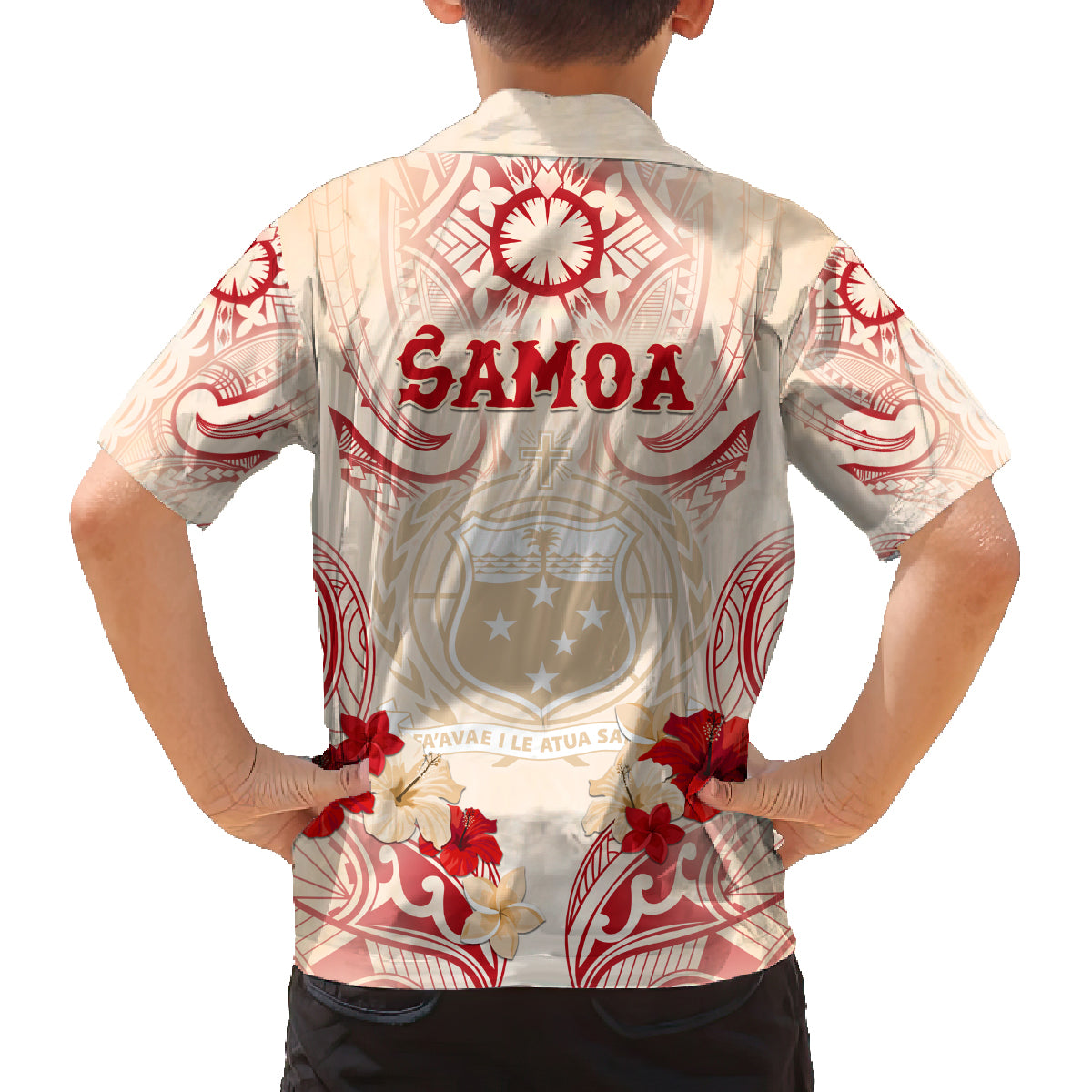 Siva Samoa Family Matching Tank Maxi Dress and Hawaiian Shirt Samoan Taupou With Polynesian Pattern LT05 - Polynesian Pride