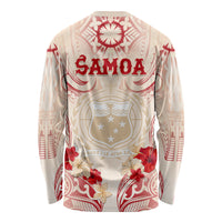 Siva Samoa Long Sleeve Shirt Samoan Taupou With Polynesian Pattern LT05 - Polynesian Pride