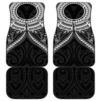 New Zealand Morepork Car Mats Maori Pattern Black