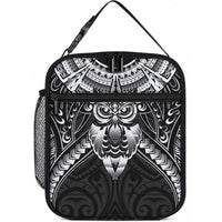 New Zealand Morepork Lunch Bag Maori Pattern Black LT05 10.2 × 8.3 × 4.3 inch Black - Polynesian Pride