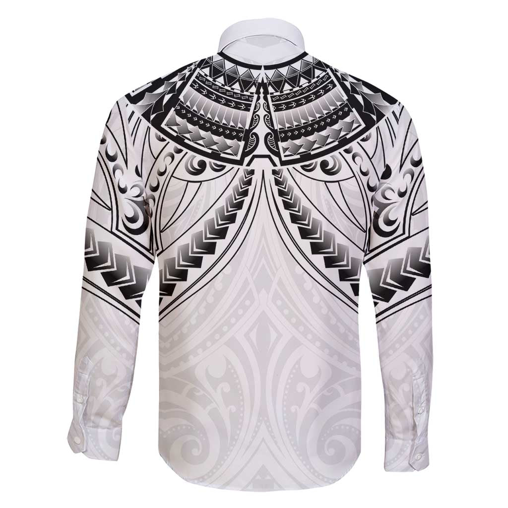 New Zealand Morepork Family Matching Short Sleeve Bodycon Dress and Hawaiian Shirt Maori Pattern White