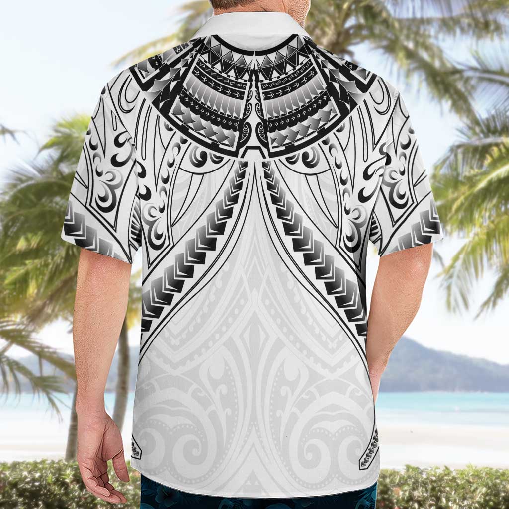 New Zealand Morepork Hawaiian Shirt Maori Pattern White