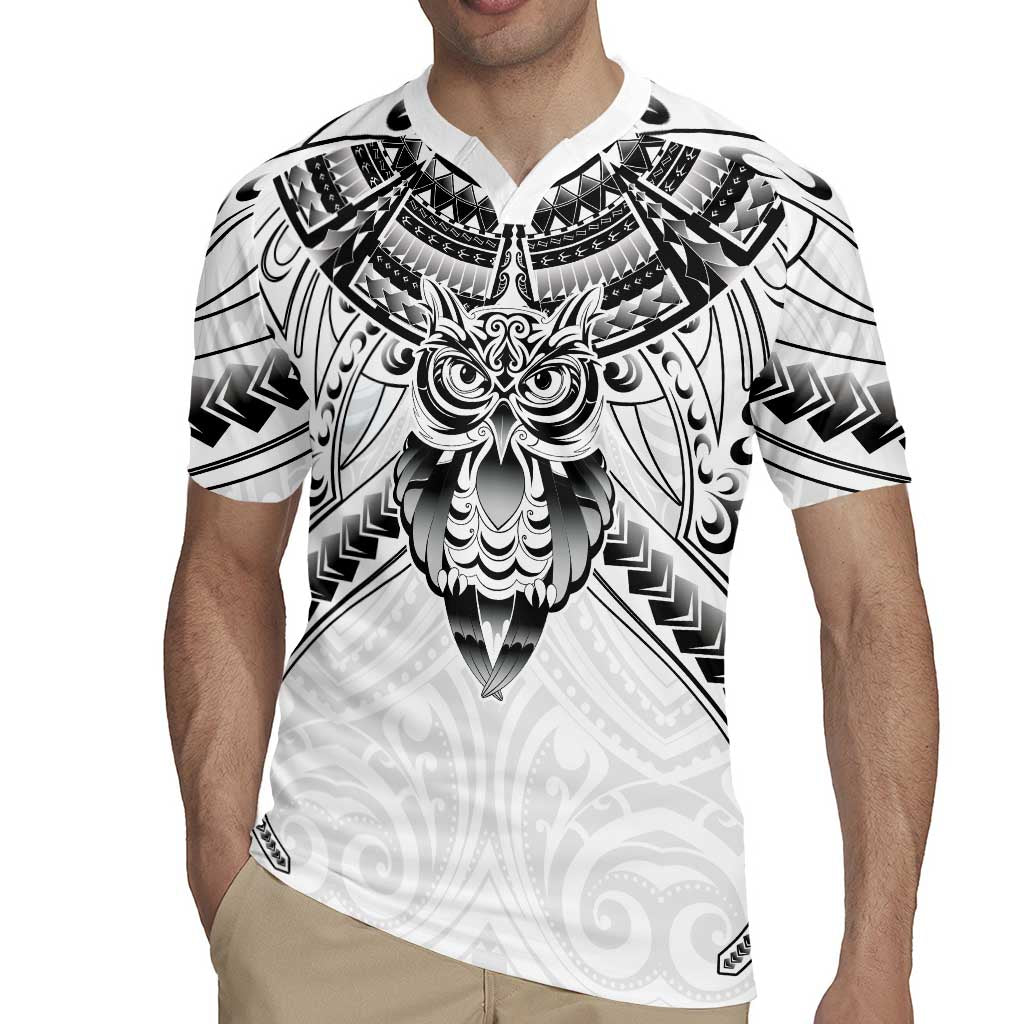 New Zealand Morepork Rugby Jersey Maori Pattern White