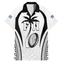 Custom Fiji Rugby Family Matching Mermaid Dress and Hawaiian Shirt Fijian Warrior White