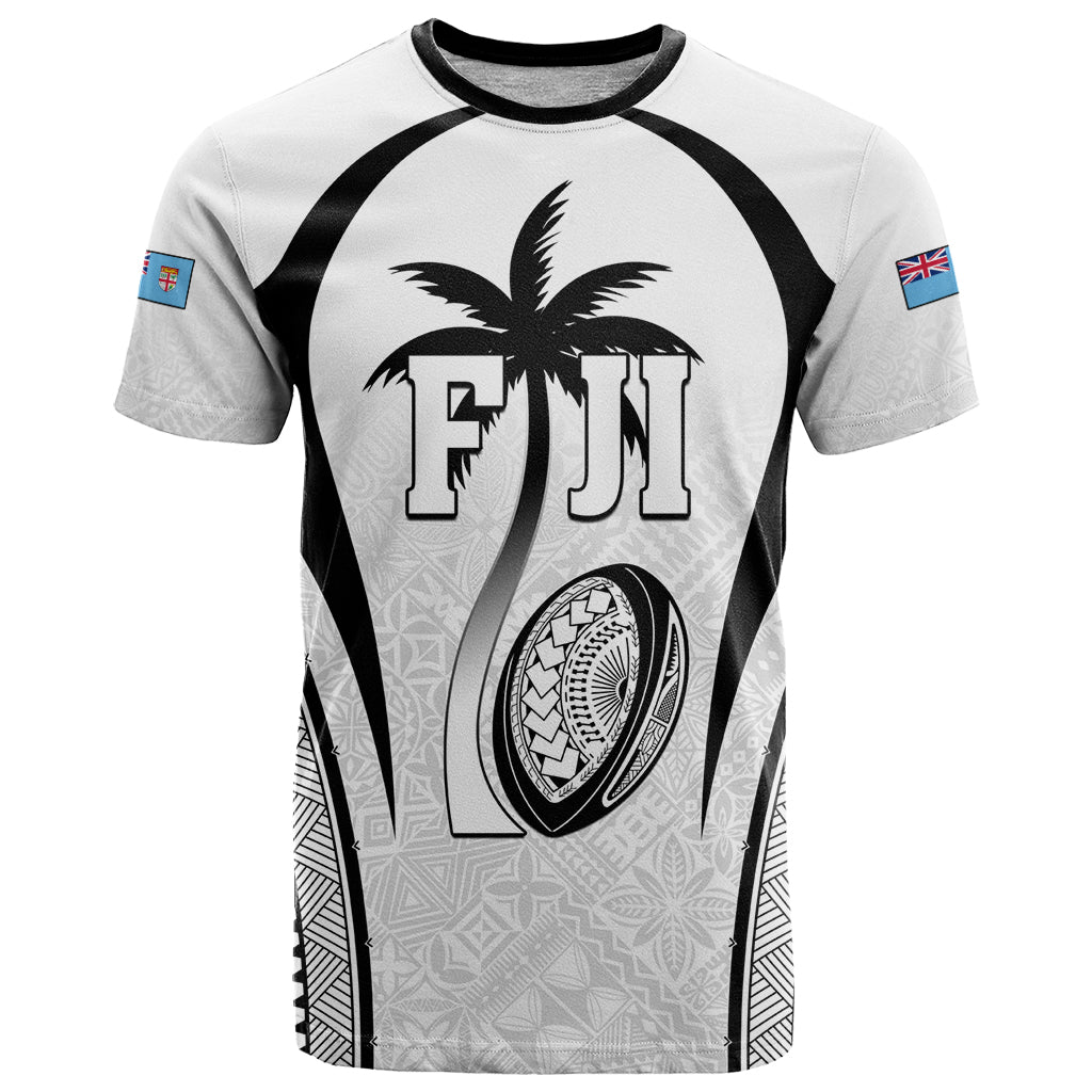 Custom Fiji Rugby T Shirt Fijian Warrior White