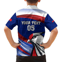 Custom Samoa Rugby Family Matching Off Shoulder Short Dress and Hawaiian Shirt Manuma Ptilinopus Perousii