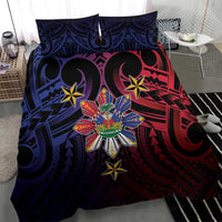 Haiti Philippines Bedding Set Haitian Coat Of Arms With Filipino Sun