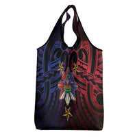 Haiti Philippines Grocery Bag Haitian Coat Of Arms With Filipino Sun