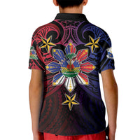 Haiti Philippines Kid Polo Shirt Haitian Coat Of Arms With Filipino Sun