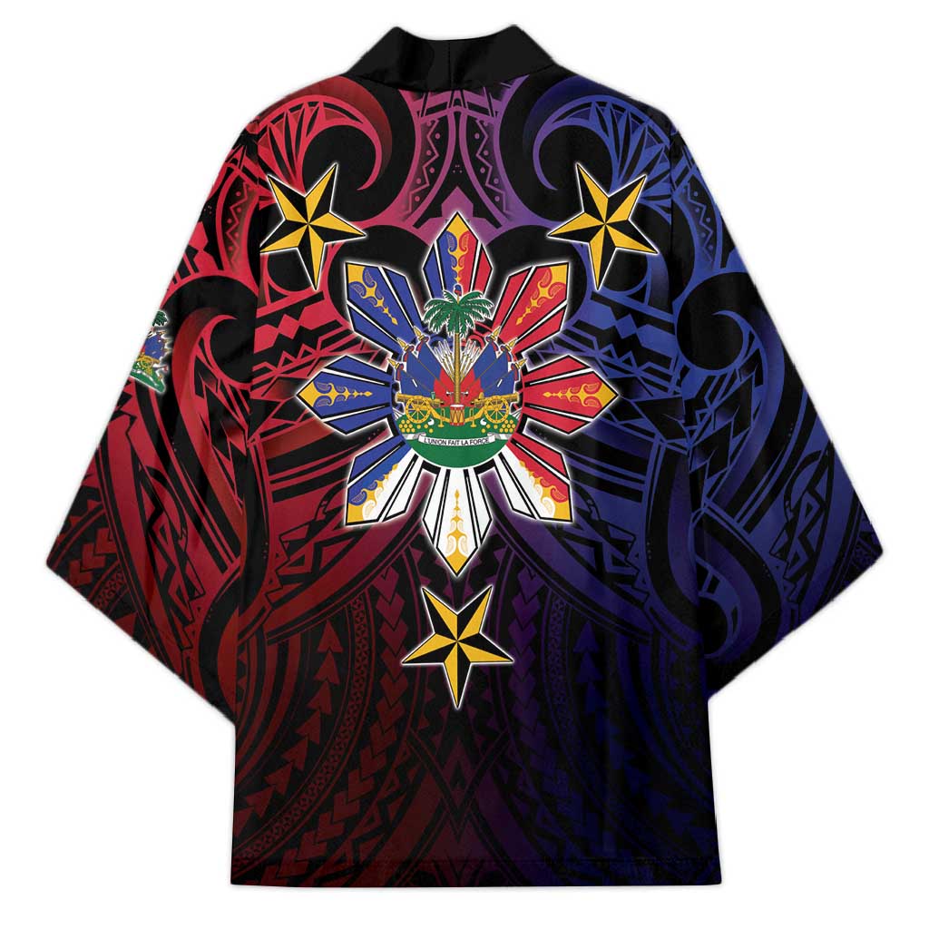 Haiti Philippines Kimono Haitian Coat Of Arms With Filipino Sun