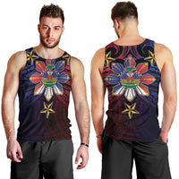 Haiti Philippines Men Tank Top Haitian Coat Of Arms With Filipino Sun LT05 - Polynesian Pride