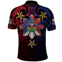 Haiti Philippines Polo Shirt Haitian Coat Of Arms With Filipino Sun