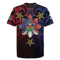 Haiti Philippines Rugby Jersey Haitian Coat Of Arms With Filipino Sun LT05 - Polynesian Pride
