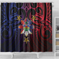 Haiti Philippines Shower Curtain Haitian Coat Of Arms With Filipino Sun