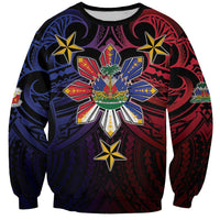 Haiti Philippines Sweatshirt Haitian Coat Of Arms With Filipino Sun