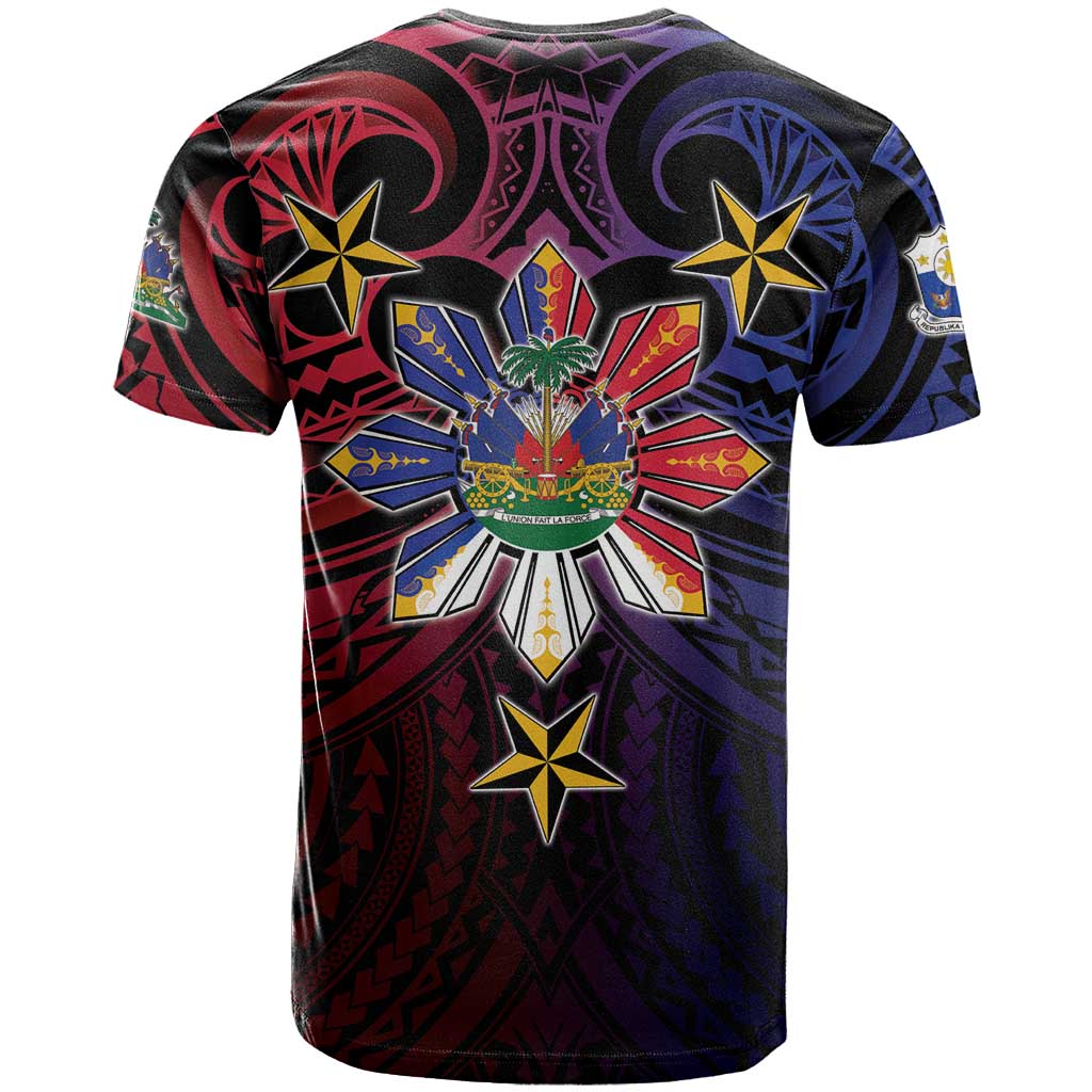 Haiti Philippines T Shirt Haitian Coat Of Arms With Filipino Sun